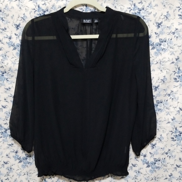 A.N.A black flowy top blouse - Picture 1 of 6